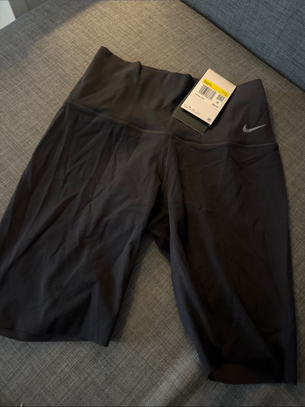 Nike Black Mid‑Rise Performance Bike Shorts